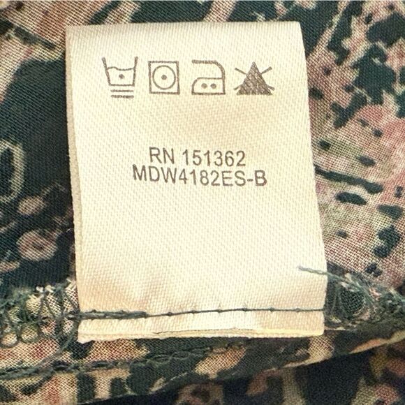 Indigo Rose - Very Flowy Paisley Print Long Sleeve Dress - size XL - Picture 5 of 8